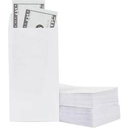 Juvale 100 Pack Bank Envelopes for Money and Coins Budgeting Envelope for Currency 3.5 x 6.5 in