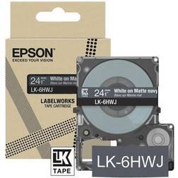 Epson LK-6HWJ White on Matte Tape Cartridge 24mm