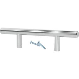 Rok 5 Pack Solid Metal Bar Pull Chrome, 3" Hole Centers, 6" Length
