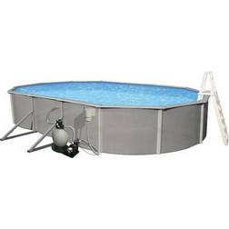 Blue Wave Belize Oval Metal Frame Pool Set 10.1x5.49x0.64m