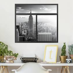 3D Wandtattoo Fenster Skyline Selbstklebende Dekoration