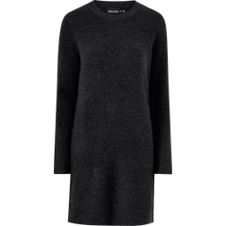 Pieces Ellen LS O-Neck Knit Dress - Black