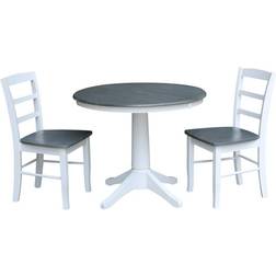 International Concepts 36 Round Solid Extension Dining Set