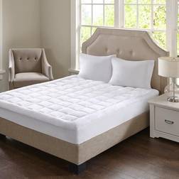 Madison Park Heavenly Soft Overfilled Mattress Cover White (213.4x182.9)