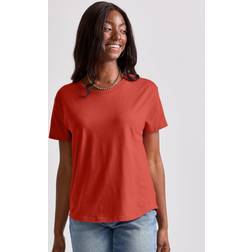 Hanes Originals Women’s T-Shirt with Curved Hem 100% Cotton Relaxed-Fit Tee