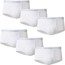 Hanes Men's Tagless Brief 6-Pack White Underwear White