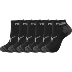 Puma Men's 6-Pack Quarter Crew Socks, Charcoal, 10-13
