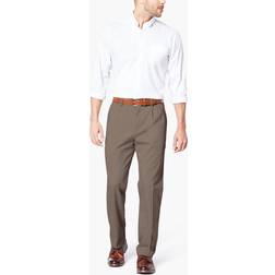 Dockers Men's Stretch Easy Khaki Classic-Fit Pleated Pants, 36X29, Med Brown