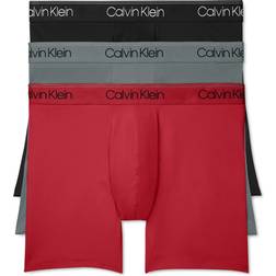 Calvin Klein Men's Microfiber Stretch Multipack Boxer Briefs, Toffee