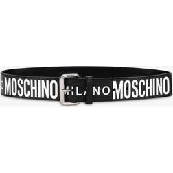 Moschino Ledergürtel Mit Logo All Over Schwarz IT