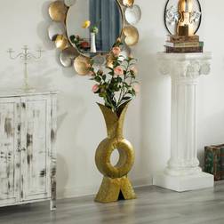 Uniquewise Style Galvanized Gold Large Floor Vase