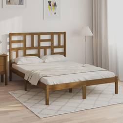 vidaXL honey brown, 120 Bed Frame Sängram