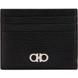 Ferragamo Gancini Credit Card Holder - Black/Ferragamo Red