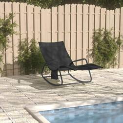 vidaXL black Sun Lounger Garden