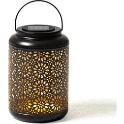 GlitzHome 8.75 H Cutout Flower Solar Powered Lantern