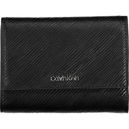 Calvin Klein Elevated Trifold Md Saffiano Wallet - Black