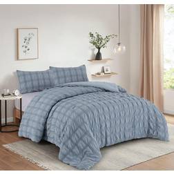 Swift Home Seersucker Bedspread Blue (233.7x228.6)