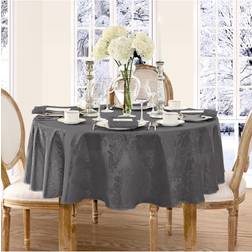 Elrene Barcelona Damask Tablecloth Gray