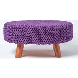 Homescapes Large Knitted on Foot Stool