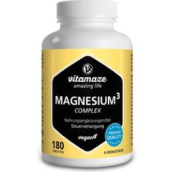 Vitamaze MAGNESIUM 350 mg Komplex Citrat/Oxid/Carbon.vegan
