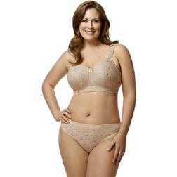 Elila Embroidered Microfiber Wire-Free Bra Nude