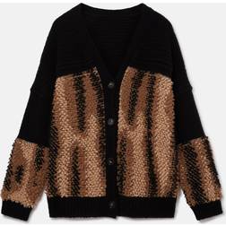 Stella McCartney Jacquard wool-blend cardigan black