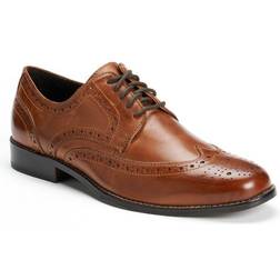 Nunn Bush Mens Nelson Wingtip Oxfords Cognac