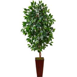 Nearly Natural 5ft. Ficus Tree Bamboo Artificial Plant