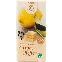 GEPA 2 BIO Weiße Schokolade Joghurt, Zitrone Pfeffer