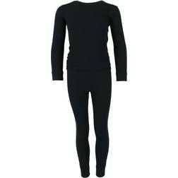 Boys Only Kid's Waffle Thermal Long Underwear Set - Black