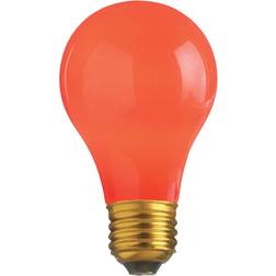 Satco Lighting S4984 Single 60 Watt Dimmable A19 Medium E26 Incandescent Bulb Red