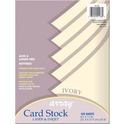Array 65 lb. Cardstock Paper, 8.5 x 11, Ivory, 100 Sheets/Pack 101186 Quill Ivory