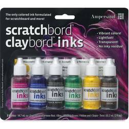 Ampersand Art Claybord 6-Color Ink Set