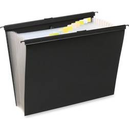 Slide-Bar Expanding Pocket File, 13 Pockets, Poly, Letter