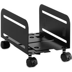 Mount-It! Metal CPU Stand with Four Casters, Black