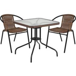 Flash Furniture Lila 28'' Square Patio Dining Set