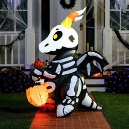 Joyin 8FT Tall Cute Skeleton Dragon Inflatable Decoration