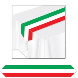 Beistle 11 x 6 Printed Table Runner Red/White/Green 4/Pack 57198