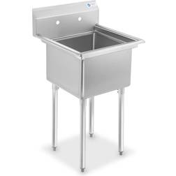 23.5" Wide Stainless Steel Kitchen Prep & Utility Sink, 1 Compartment Commercial