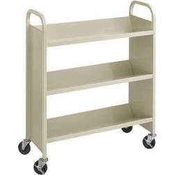 SAFCO 5358SA Steel 3-Shelf Single-Sided Book Cart