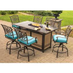 Hanover TRAD7PCFPBR Traditions Patio Dining Set