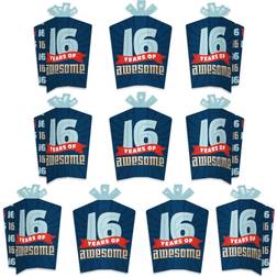 Boy 16th Birthday Table Decorations Sweet Sixteen Birthday Party Fold and Flare Centerpieces 10 Count