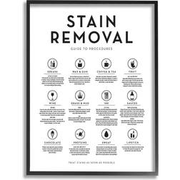 Stupell Industries Laundry Stain Removal Guide Helpful Symbols Graphic Framed Art