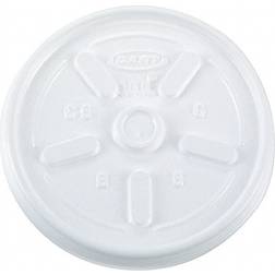 Vented Plastic Hot Cup Lids, 10JL, 10 oz. White, 1000/Carton