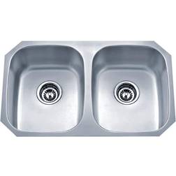 Wells Specialty Series Stainless Steel 50/50 Double Bowl Undermount