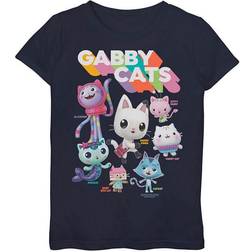 Fifth Sun Girls 7-16 Gabby's Dollhouse Gabby Cats Graphic Tee, Girl's, Size: Medium, Pink