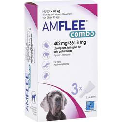 AMFLEE combo 402/361,8mg Lsg.z.Auf.f.Hunde üb.40kg 3 Stück