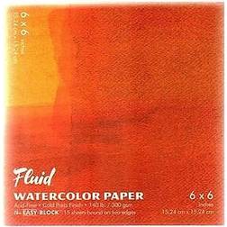 Global Art Fluid Cold Press Watercolor Paper, 6 X 6 Block, 3/Pack 98785-Pk3 Quill