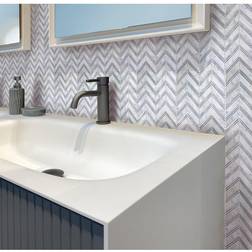 Apollo Tile 5 pack Gray and White 11-in. 11.8-in. Chevron Carrara Polished Marble Mosaic Tile 4.51 Sq