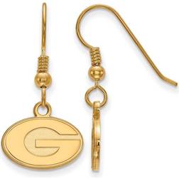 LogoArt Women's Georgia Bulldogs Gold Plated Dangle Earrings